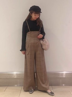 「アイテム（その他シューズ、シルバー系）」を使った、DEICYさん（レディース・155cm）の秋コーディネート