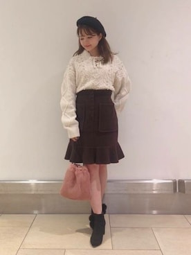 「DEICY（デイシー）のアイテム（バッグ）」を使った、DEICYさん（レディース・153cm）の秋コーディネート