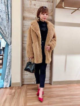 「アイテム（その他アウター、イエロー系）」を使った、DEICYさん（レディース・160cm）の秋コーディネート