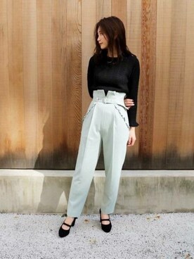 「DEICY（デイシー）のアイテム（その他パンツ）」を使った、DEICYさん（レディース・161cm）の冬コーディネート
