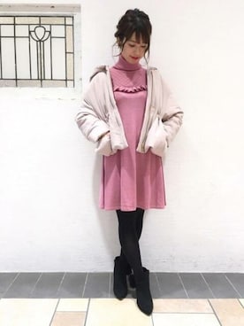 「DEICY（デイシー）のアイテム（ジャケット/アウター）」を使った、DEICYさん（レディース・156cm）の冬コーディネート