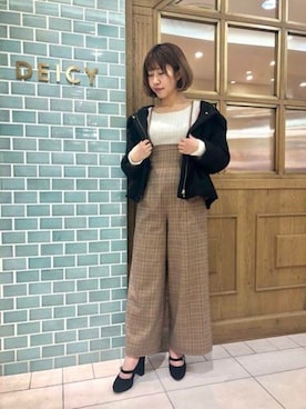 「DEICY（デイシー）のアイテム（その他パンツ）」を使った、DEICYさん（レディース・160cm）の冬コーディネート
