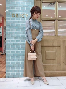 「DEICY（デイシー）のアイテム（その他パンツ）」を使った、DEICYさん（レディース・160cm）の冬コーディネート