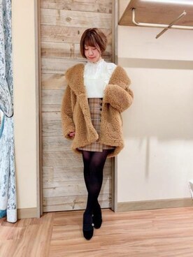 「DEICY（デイシー）のアイテム（その他パンツ）」を使った、DEICYさん（レディース・160cm）の冬コーディネート