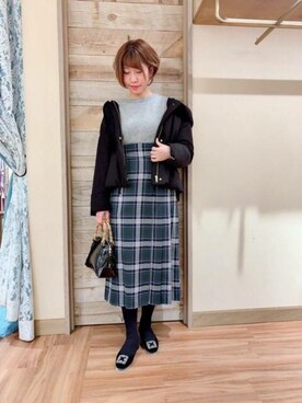 「DEICY（デイシー）のアイテム（ジャケット/アウター）」を使った、DEICYさん（レディース・160cm）の冬コーディネート