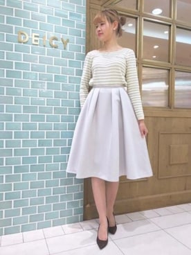 DEICY ヘビーサテンフレアースカート DEICY ヘビーサテンフレアースカート