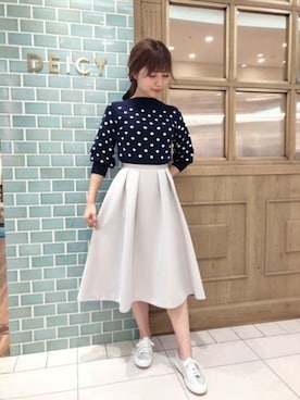 DEICY ヘビーサテンフレアースカート DEICY ヘビーサテンフレアースカート