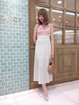 「カラーブラウス」｜DEICYさん（レディース・168cm）の春コーディネート