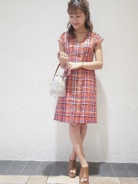 「ミニワンピ」｜DEICYさん（レディース・157cm）の春コーディネート
