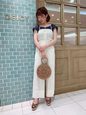 「DEICY（デイシー）のアイテム（その他パンツ）」を使った、DEICYさん（レディース・160cm）の夏コーディネート