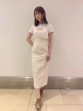 「ME COUTURE（ミークチュール）のアイテム（スカート）」を使った、DEICYさん（レディース・160cm）の夏コーディネート