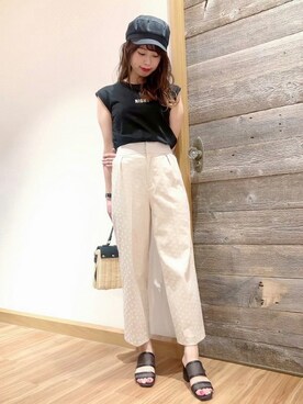 「DEICY（デイシー）のアイテム（その他パンツ）」を使った、DEICYさん（レディース・156cm）の夏コーディネート