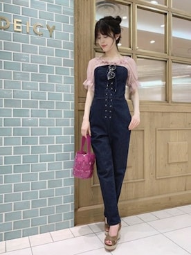 「DEICY（デイシー）のアイテム（その他パンツ）」を使った、DEICYさん（レディース・158cm）の夏コーディネート
