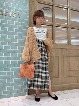 「手編み」｜DEICYさん（レディース・160cm）の秋コーディネート