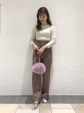 「DEICY（デイシー）のアイテム（その他パンツ）」を使った、DEICYさん（レディース・157cm）の秋コーディネート