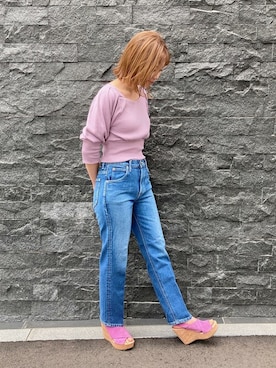 「DEICY（デイシー）のアイテム（Tシャツ/カットソー）」を使った、DEICYさん（レディース・160cm）の夏コーディネート