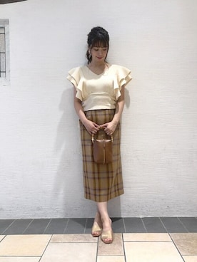「skirt」｜「アイテム（サンダル）」を使った、DEICYさん（レディース・159cm）の夏コーディネート