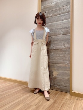 「DEICY（デイシー）のアイテム（Tシャツ/カットソー）」を使った、DEICYさん（レディース・159cm）の夏コーディネート