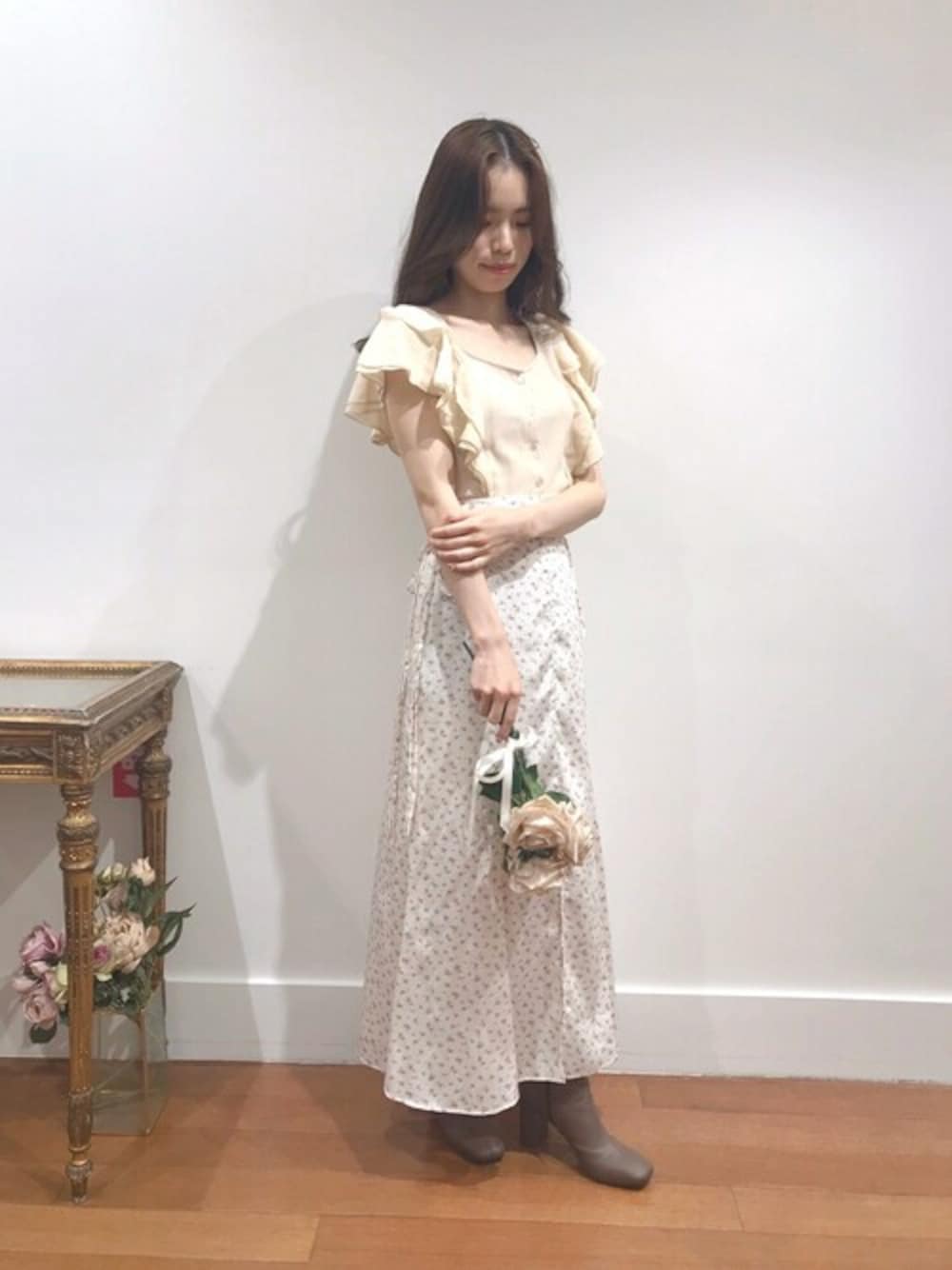 DEICY（デイシー）の「ドビードットフラワースカート（スカート