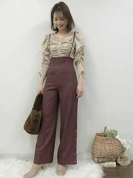 「DEICY（デイシー）のアイテム（その他パンツ）」を使った、DEICYさん（レディース・161cm）の夏コーディネート