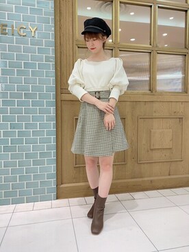 「DEICY（デイシー）のアイテム（その他パンツ）」を使った、DEICYさん（レディース・159cm）の秋コーディネート