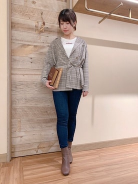 「DEICY（デイシー）のアイテム（ジャケット/アウター）」を使った、DEICYさん（レディース・159cm）の秋コーディネート