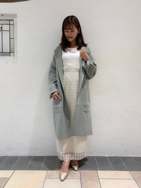 ダッフルコートを使った「ミントグリーン」の人気ファッション