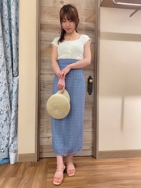「DEICY（デイシー）のアイテム（Tシャツ/カットソー）」を使った、DEICYさん（レディース・160cm）の春コーディネート
