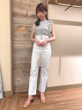 「DEICY（デイシー）のアイテム（その他パンツ）」を使った、DEICYさん（レディース・160cm）の春コーディネート