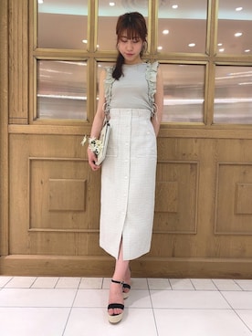 「DEICY（デイシー）のアイテム（Tシャツ/カットソー）」を使った、DEICYさん（レディース・160cm）の春コーディネート