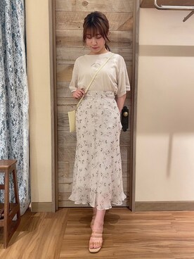 「DEICY（デイシー）のアイテム（Tシャツ/カットソー）」を使った、DEICYさん（レディース・160cm）の夏コーディネート