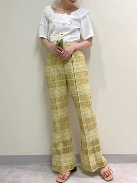 「DEICY（デイシー）のアイテム（その他パンツ）」を使った、DEICYさん（レディース・160cm）の夏コーディネート
