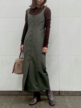 「DEICY（デイシー）のアイテム（バッグ）」を使った、DEICYさん（レディース・160cm）の秋コーディネート