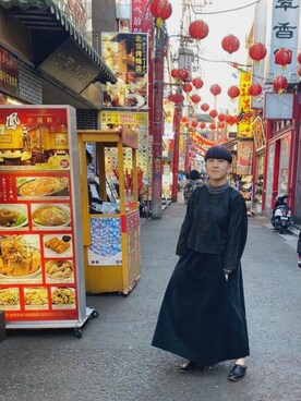 「my beautiful landlet（マイビューティフルランドレット）のアイテム（スカート）」を使った、kekekesanさん（レディース・155cm）の冬コーディネート