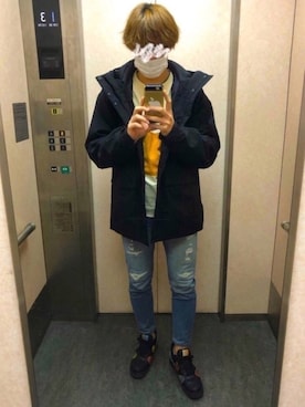 「AF1」｜「アイテム（ブルゾン）」を使った、KTRさん（メンズ・176cm）の冬コーディネート