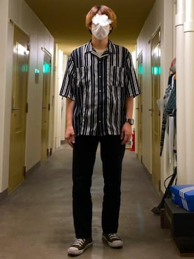 「SEVENDAYS=SUNDAY（セブンデイズサンデイ）のアイテム（チノパンツ）」を使った、KTRさん（メンズ・176cm）の夏コーディネート