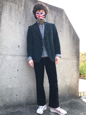 「Handmade（ハンドメイド）のアイテム（財布/小物）」を使った、エースケさん（メンズ・174cm）の春コーディネート