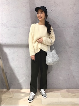 「レプシィム(LEPSIM)」｜「アイテム（キャップ）」を使った、yopieさん（レディース・162cm）の秋コーディネート