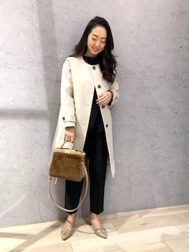 「レプシィム(LEPSIM)」｜「アイテム（ハンドバッグ）」を使った、yopieさん（レディース・162cm）の冬コーディネート