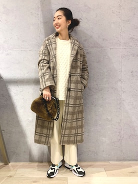 「レプシィム(LEPSIM)」｜「アイテム（チノパンツ）」を使った、yopieさん（レディース・162cm）の冬コーディネート