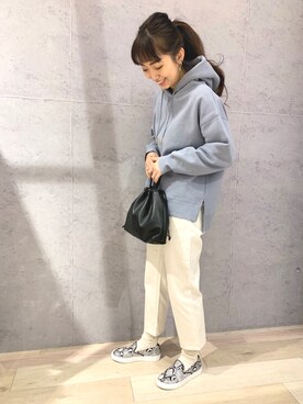 「レプシィム(LEPSIM)」｜「アイテム（パーカー）」を使った、yopieさん（レディース・162cm）の冬コーディネート