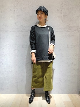 「レプシィム(LEPSIM)」｜「アイテム（キャスケット）」を使った、yopieさん（レディース・162cm）の秋コーディネート