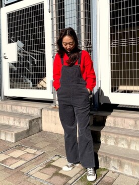 「レプシィム(LEPSIM)」｜「アイテム（オールインワン・サロペット）」を使った、yopieさん（レディース・162cm）の冬コーディネート