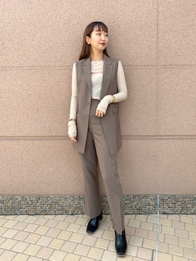 「レプシィム(LEPSIM)」｜「アイテム（その他アウター）」を使った、yopieさん（レディース・162cm）の春コーディネート