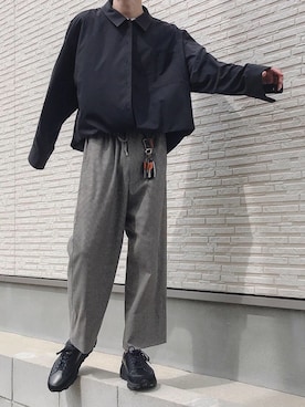 「hobo（ホーボー）のアイテム（キーケース/キーアクセサリー）」を使った、おれんじーな。さん（メンズ・177cm）の秋コーディネート