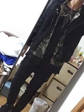 「GOODENOUGH（グッドイナフ）のアイテム（ライダースジャケット）」を使った、ま@さん（メンズ・171cm）の春コーディネート
