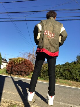 「90s」｜「アイテム（ナイロンジャケット）」を使った、ま@さん（メンズ・171cm）の秋コーディネート