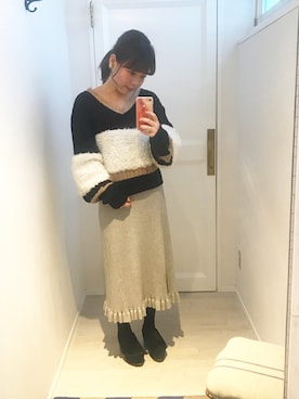 「sara（サラ）のアイテム」を使った、nakanishi_sakiさん（レディース・154cm）の冬コーディネート