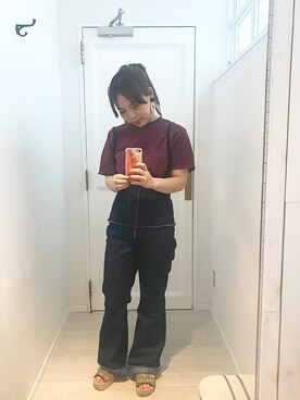 「GAIMO（ガイモ）のアイテム」を使った、nakanishi_sakiさん（レディース・154cm）の夏コーディネート