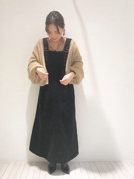 「ふわふわカーディガン」｜nakanishi_sakiさん（レディース・154cm）の秋コーディネート
